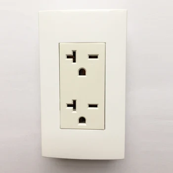 

US Type 118x70mm Electric Power Wall Outlet 20A Electrical Faceplate 5 Pins Charging Panel For North America Using