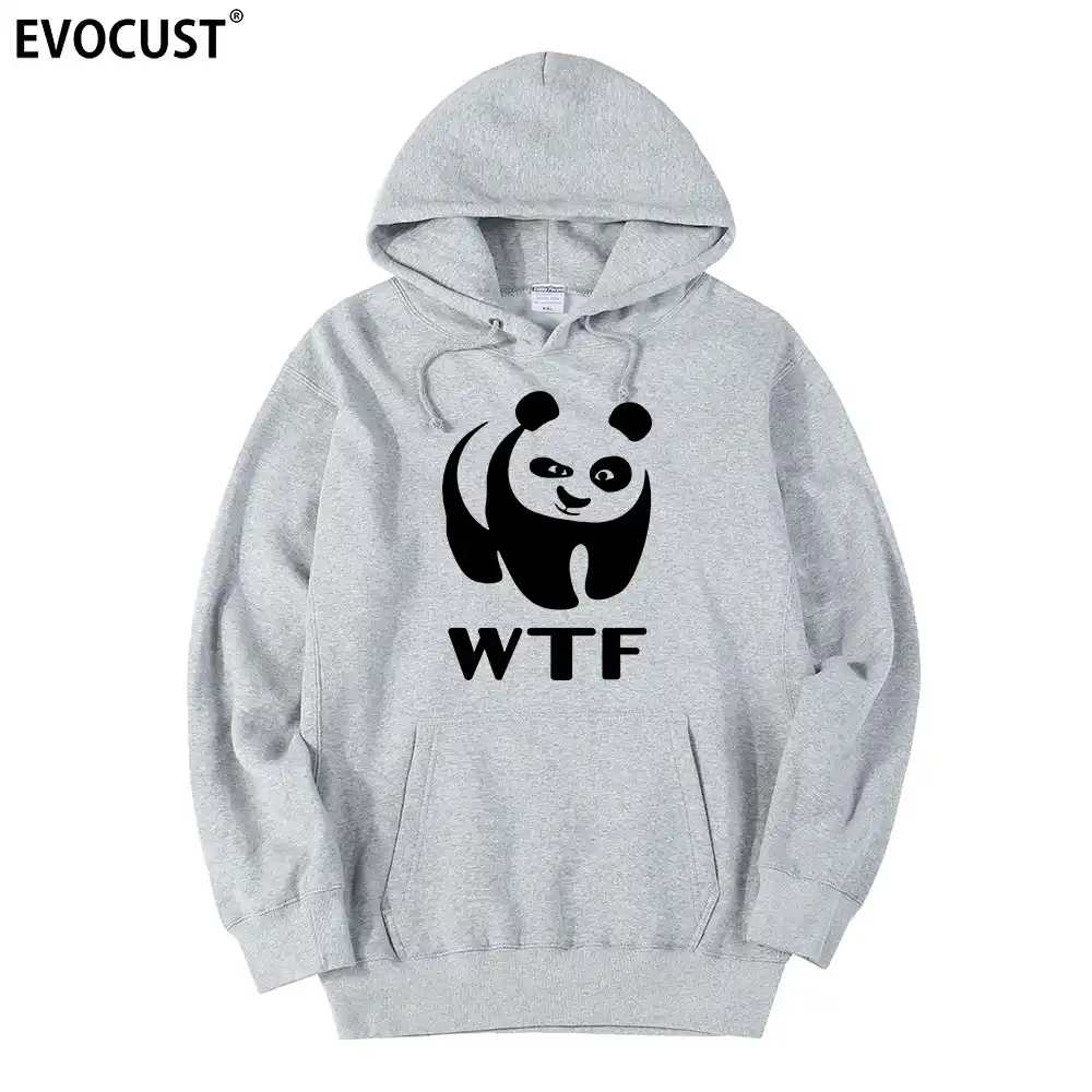 Wwf Wtf変な顔パンダ男性パーカースウェット女性ユニセックスコーマ綿 Hoodies Sweatshirts Aliexpress