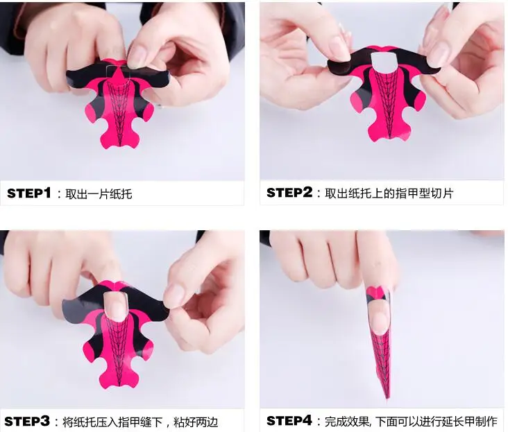 Stiletto Nail Forms 100pcs Lot Form For Acrylic Uv Gel Tip 100 Nail Forms 03 4 Tb2auawbfai 474713212