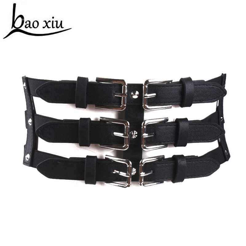 Billige Frauen extrem breiten ledergürtel schlank korsett körper vintage faux leder retro design gummiband Gürtel Abnehmen Korsett
