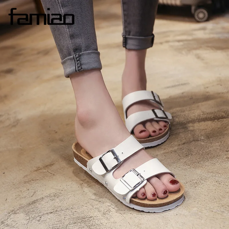 online Novo Estilo Verão 2018 Sapatos Mulher Sandálias de Cortiça Sandália de Boa Qualidade Chinelos Flip Flop Zapatos Mujer Ocasional Plus Size