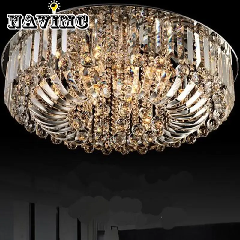 

Modern Luxury Round LED Crystal Ceiling Lamp for Hotel Lobby Villa Decoration Lighting