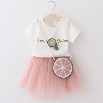 Newborn Baby Girl Black Bowknot Short T-shirt +Flowers Ball Gown Dress 2pcs Clothing Sets 4