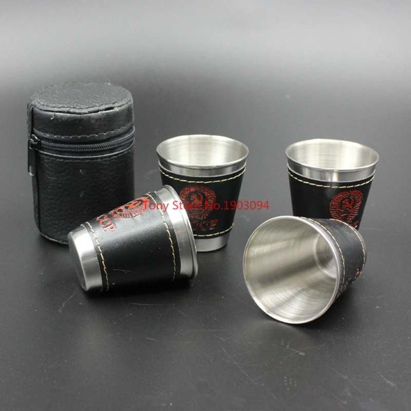(200pcs=50sets) 70mL Cups Set 304 Stainless Steel Cups Wine Beer