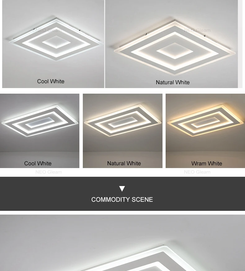 NEO gleam поверхностного монтажа современный светодиодный потолочная люстра фонари для жизни кабинет спальня светодиодные лампы, люстры светильники