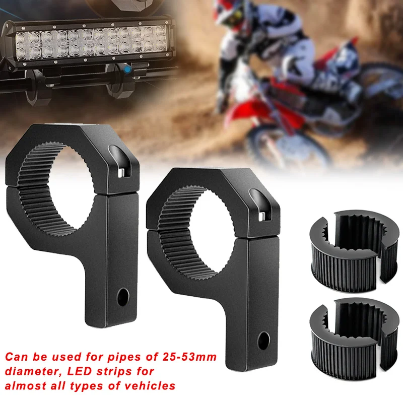 

Do Promotion! New LED Light Bar Mounting Bracket Kit LED Off-road Light Horizontal Bar Tube Clamp