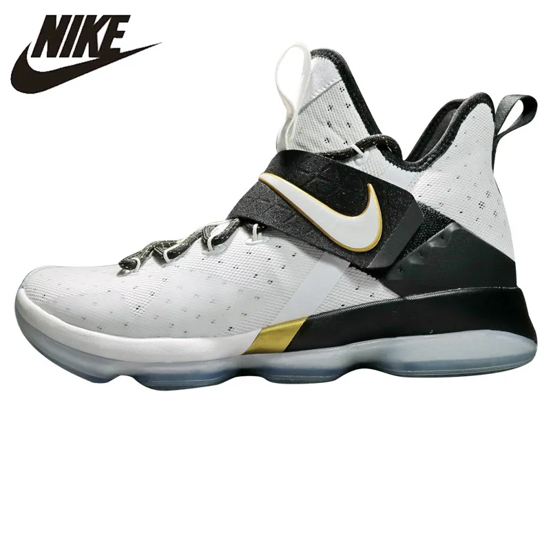 

NIKE LeBron 14 BHM LBJ14 Men Basketball Shoes,Outdoor Sneakers Shoes,White, Shock Absorption Non-Slip Wear Resistant 860634 100