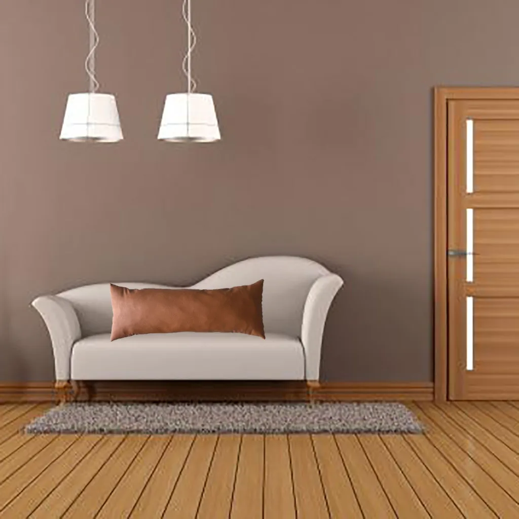 Искусственные кожаные чехлы на подголовники бросок наволочка диван, домашний декор сплошной цвет 120x30#30