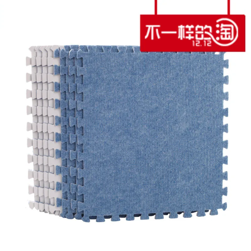 

Plush patchwork floor mats velvet puzzle carpet doormat foam mats child mats size 30cm*30cm