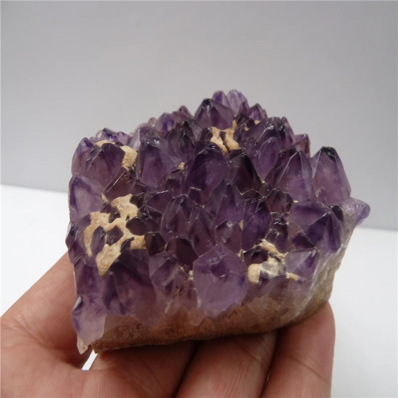NATURAL Amethyst quartz Crystal specimen cluster Aquarium decoration T1136