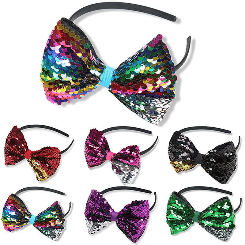 

LNRRABC 2018 new hot girls cute Minnie ears fashion Korean sweet bow promotion lapel hair band sequins hair accessories boutique
