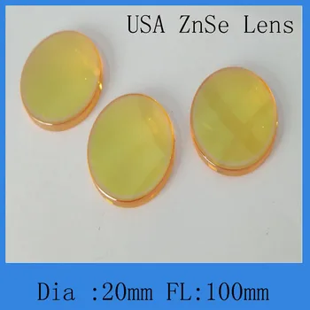 

USA znse import material co2 laser focusing lens 20mm dia 100mm focal
