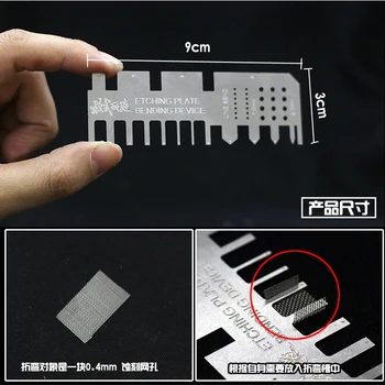 Hobby Etching Sheet Copper Tube Bending Molding Folding Tool Hand Pressure Type Auxiliary Ruler Model The Etched Chip Processing Model Building Kits TOOLS Model Number: 166