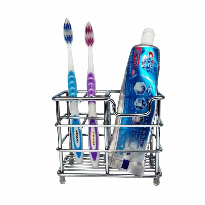 

Toothbrush And Toothpaster Storage Holder Stainless Steel Toothbrush Organizer Box Bathroom Supplies Comb Holder QB976616