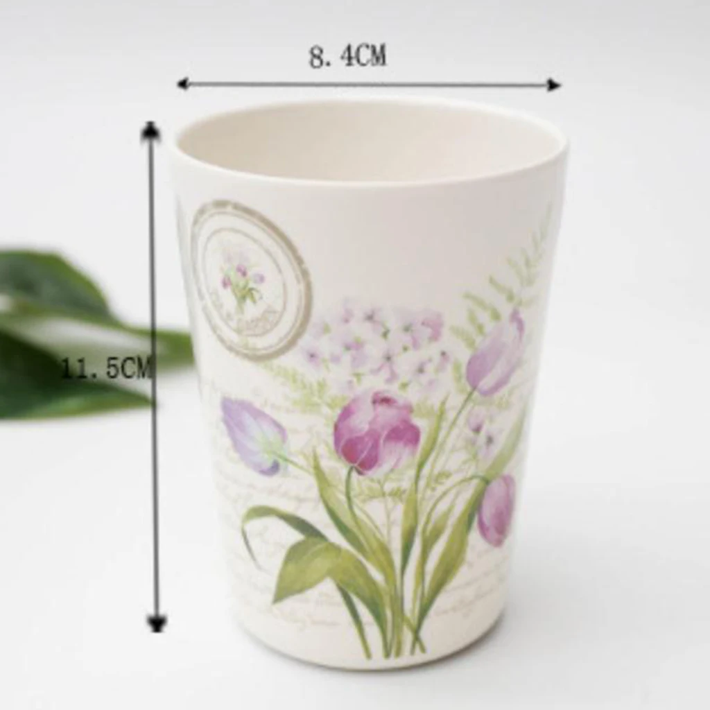 Flower Pattern Mug Melamine Office Home Coffee Tea Water Drinking Cup Drinkware for restaurants hotels restaurants
