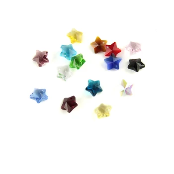 

2000/lot 14mm Colorful Crystal Star Beads 1 Hole For Crystal Chandelier Parts Home Decoration
