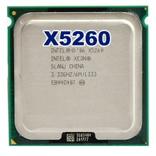 Процессор INTEL xeon 5260 cpu 3,3 ГГц/6 Мб L2/двухъядерный/FSB 1333 МГц cpu с двумя адаптерами 771-775