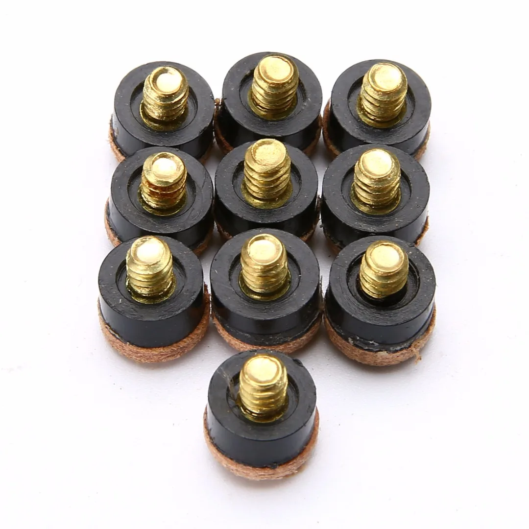 10pcs 10mm Replaced Pool Snooker Billiards Screws 10mm on Table Cue Ball Tips Stick