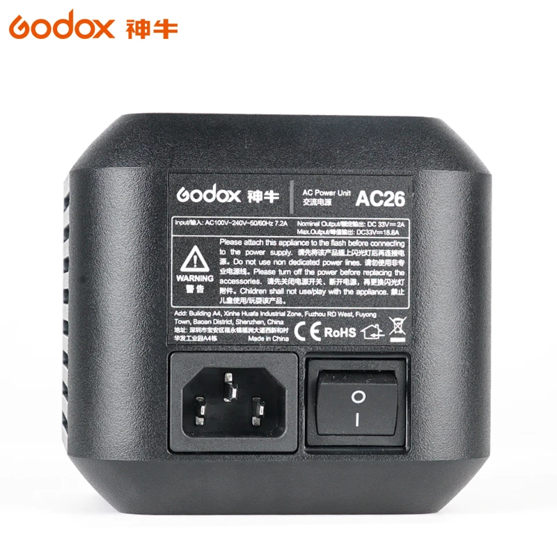 Godox AC-26 AC Мощность блок источника адаптер с кабелем для AD600B AD600BM AD600M AD600