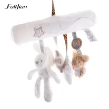 Fulljion детские игрушки Кролик Аксессуары для коляски подвесная плюшевая обучающая игрушка кукла тележка колокольчики погремушки коляска многофункциональная