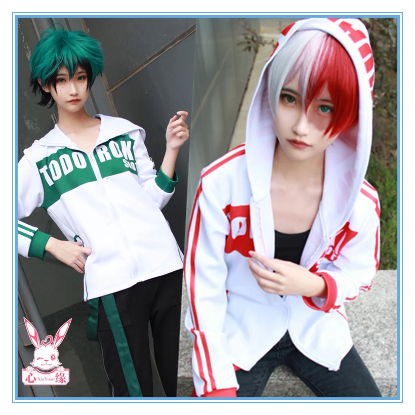 

My Hero Academy Cosplay Jacket Anime Boku no Hero Academy Cosplay Costume Midoriya Izuku Todoroki Shoto Hooded Jacket Coat