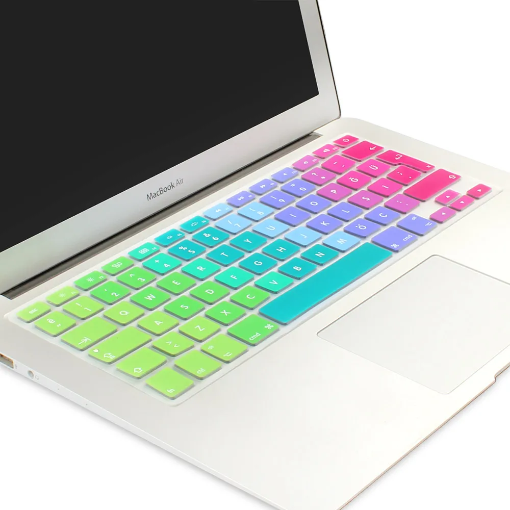 Version Silicone EU Keyboard Protector Stickers Skin Compatible for MacBook Pro 13 15 17 Retina Mac Air 13 Keyboard Cover