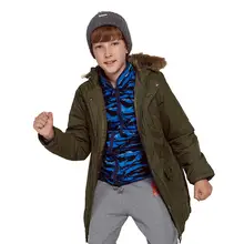 2018 Children’s Down Jacket Boys Girls Fashion Hooded Long Jacket Boy Thicker New Children’s Clothing Down & Parkas Winter Coat