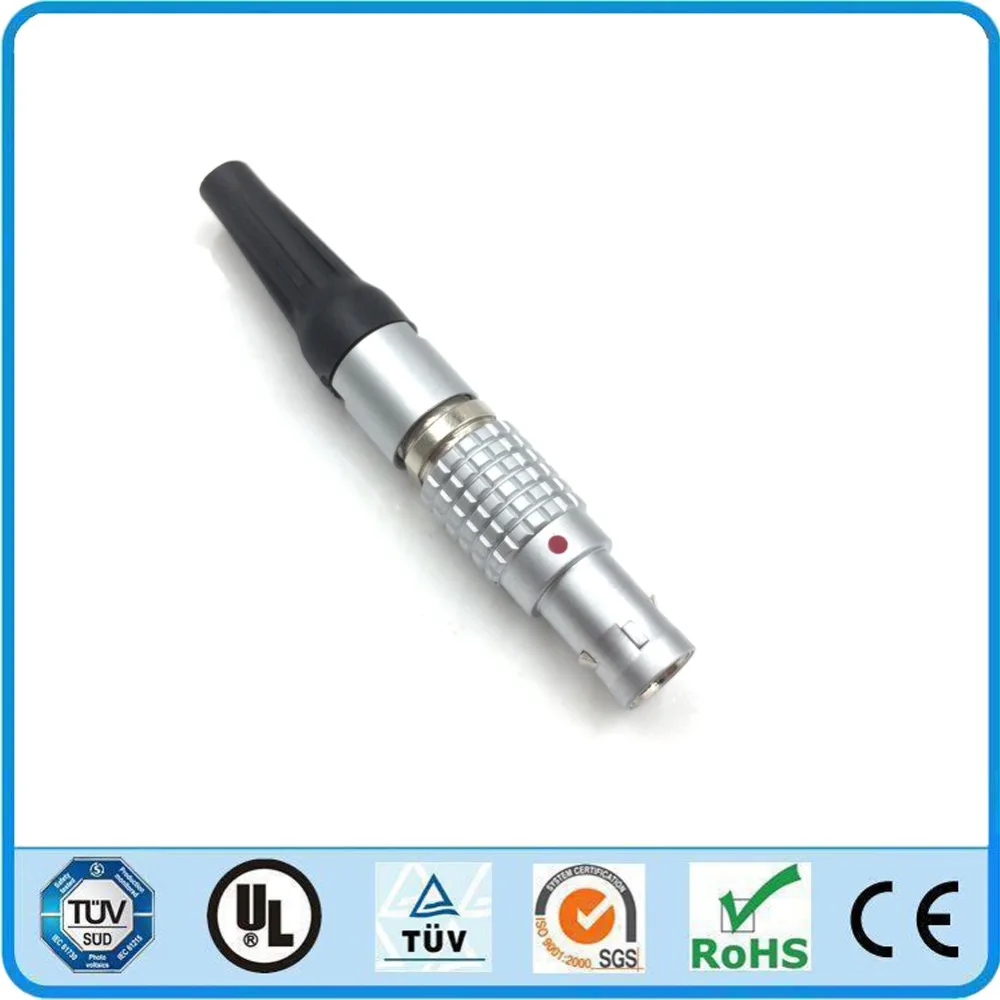 LEMO Connector FGF 0B 4 Pin Male Connector Double Key 155 Degree