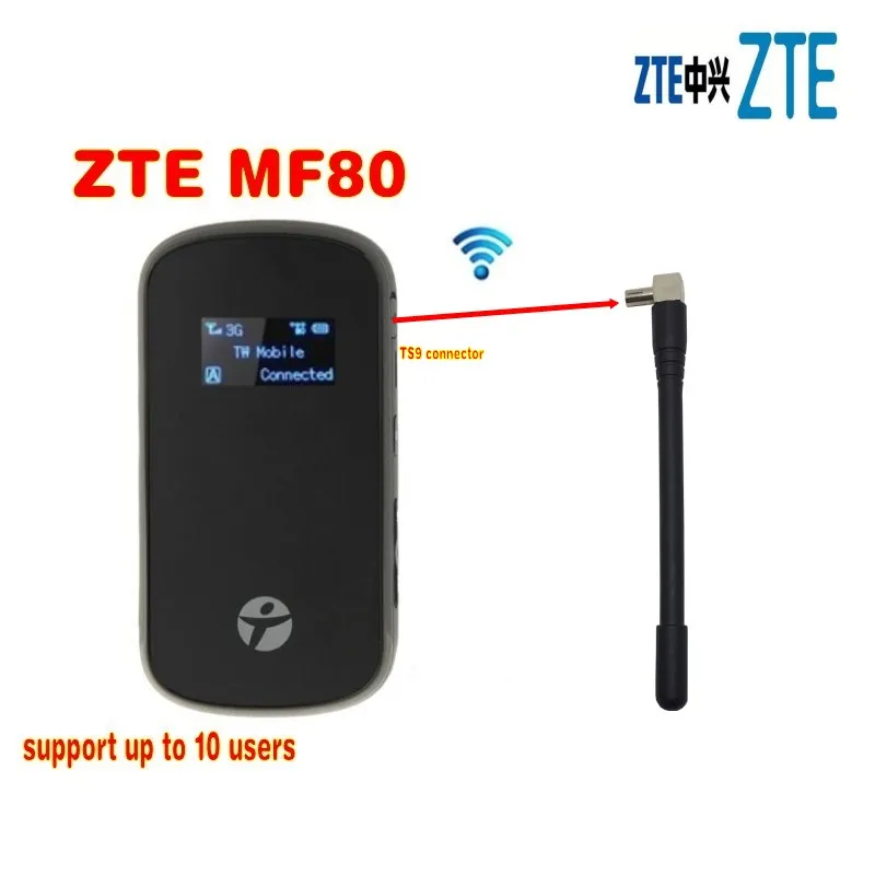 Открыл ZTE mf80 3 г 4G Wi-Fi роутера 42 Мбит/с Мобильная точка доступа 4G электронный защитный ключ lte маршрутизатор