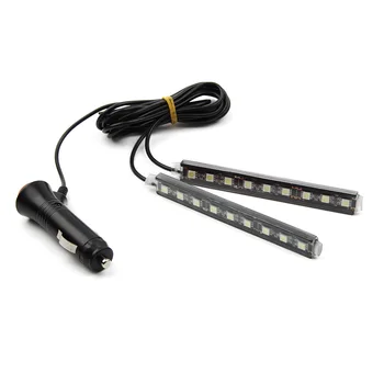 

2x9 LED 12V Car Styling Interior Dash Floor Foot Decoration Light Lamp Cigarette LED Atmosphere Lights Decoration Lamp 12v led