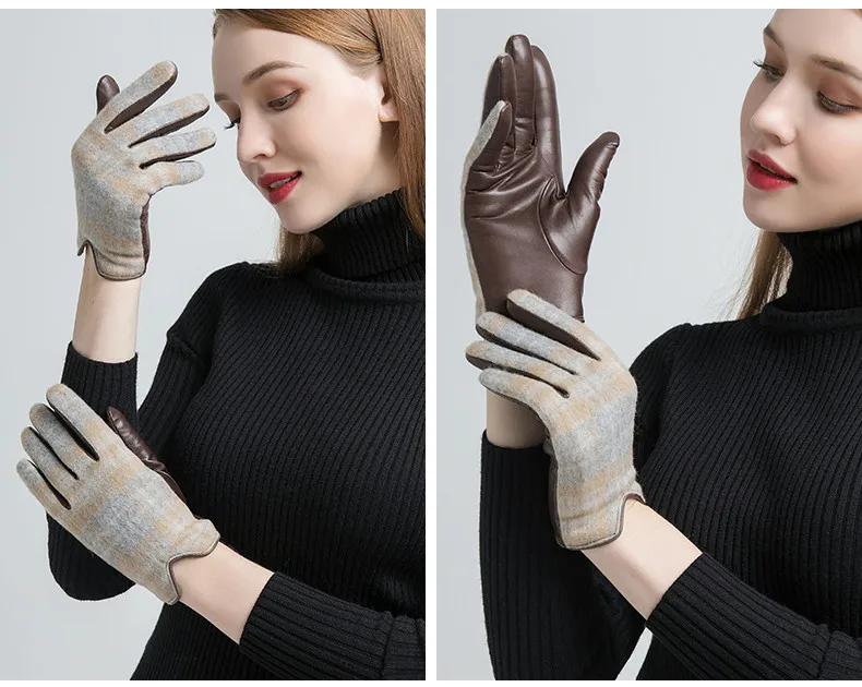 Gours перчатки из натуральной кожи женские шерстяные теплые зимние перчатки коричневые из натуральной козьей кожи кашемировые варежки для вождения Новое поступление GSL038