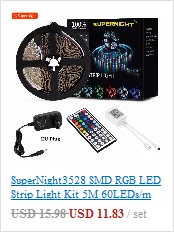 SuperNight 3528 SMD RGB Светодиодные ленты 5 м 60 светодиодный s/M DC 12 V гибкая лента свет Светодиодная лента для магазина Главная Вечерние Спальня DIY