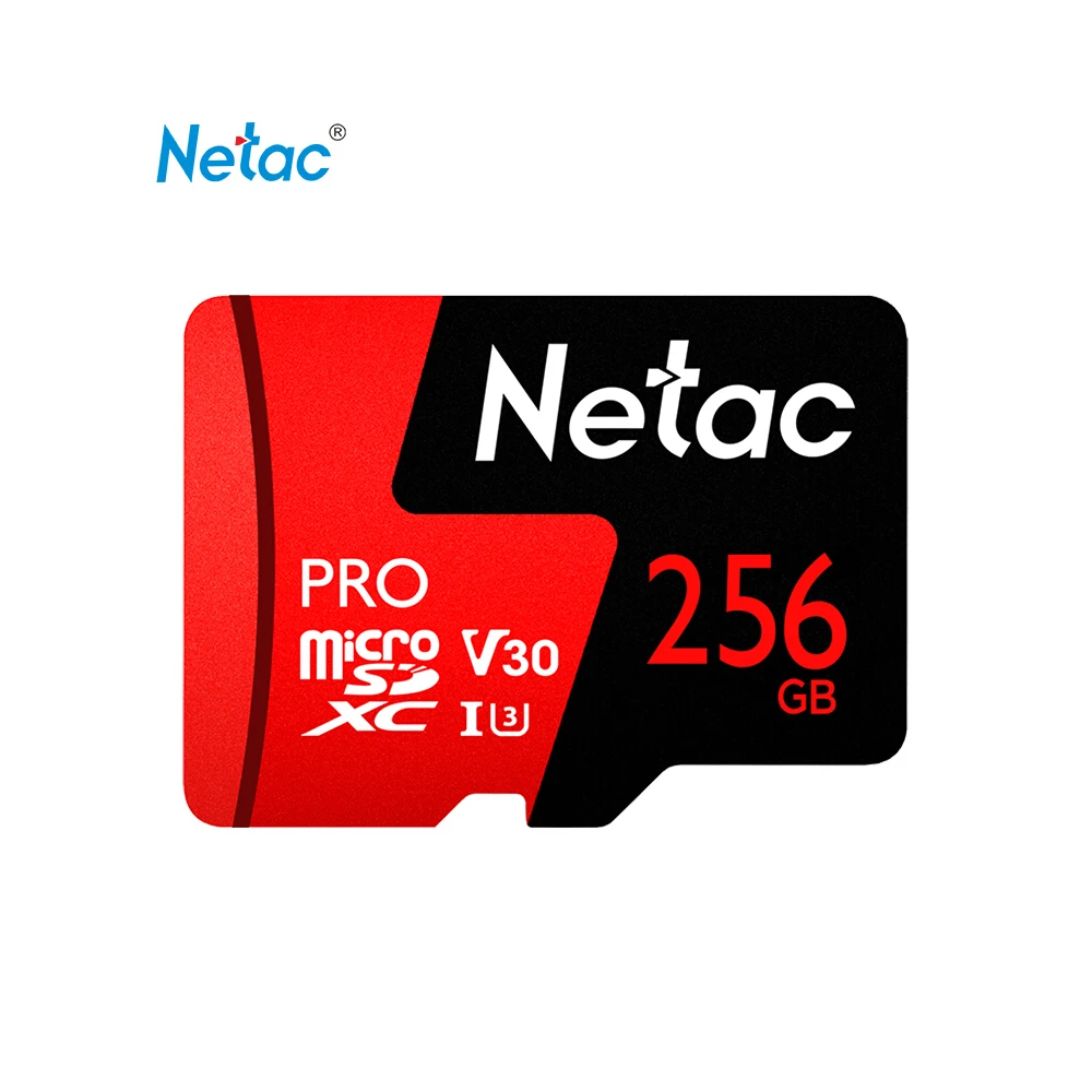 Netac Micro SD карта U3 V30 памяти 64 Гб 128 ГБ 256 MicroSD 100 м/с P500 Pro класс 10 TF для смартфона cartao de