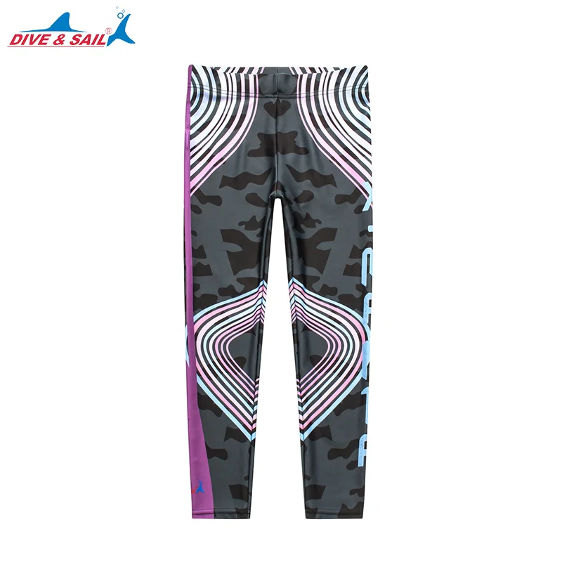 Dive & Sail Ladies Capris UPF 50+ Water Pants Multipurpose Swim Sport Leggings Surfing Leggings Sun Protection Women's Printed Dive & Sail Ladies Capris UPF 50+ Water Pants Multipurpose Swim Sport Leggings Surfing Leggings Sun Protection Women's Printed
