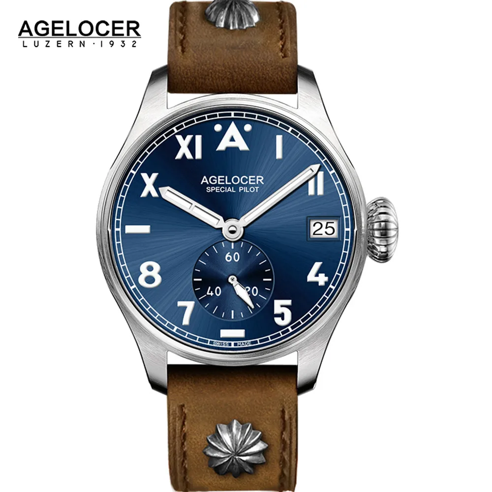AGELCOER Designer Mens Dress Watch Automatic Mechanical Calendar Role