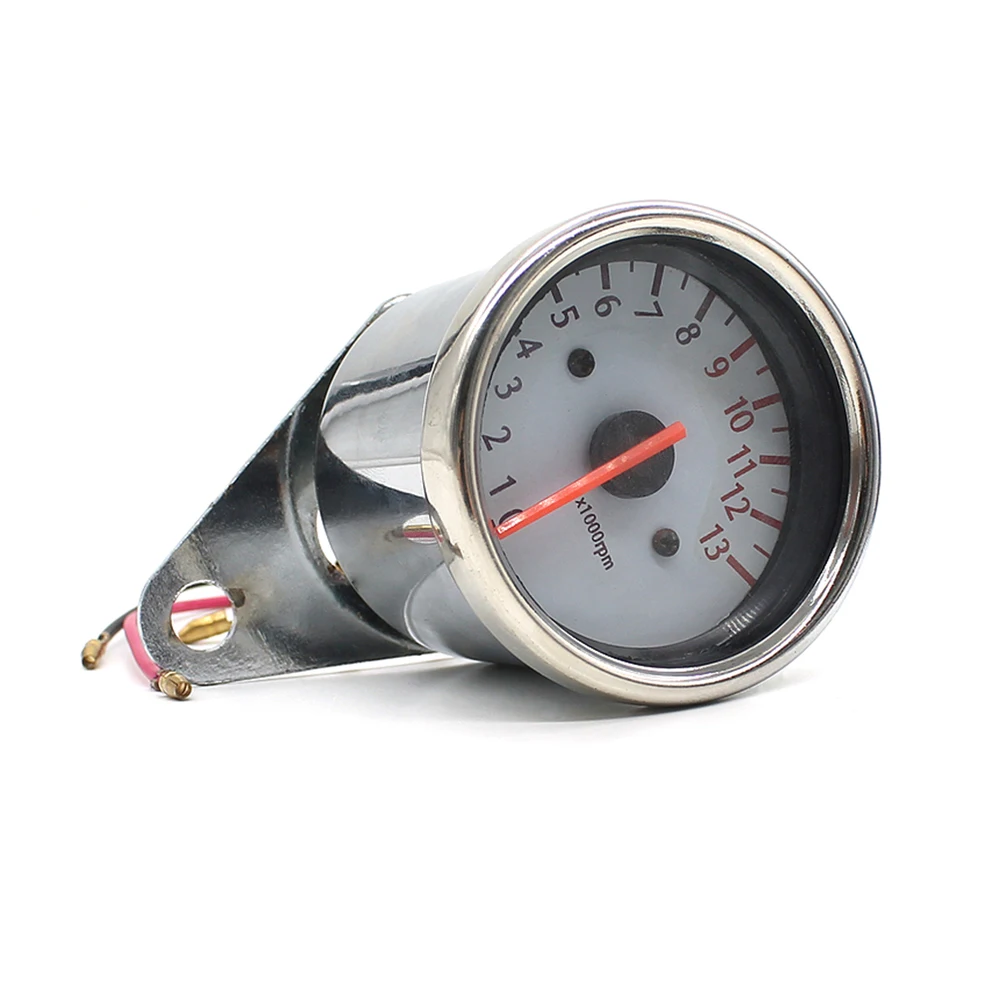 Мотоцикл Спидометр Speed Gauge со СВЕТОДИОДНОЙ Подсветкой (Серебро)|meter tank|meter lightmeter