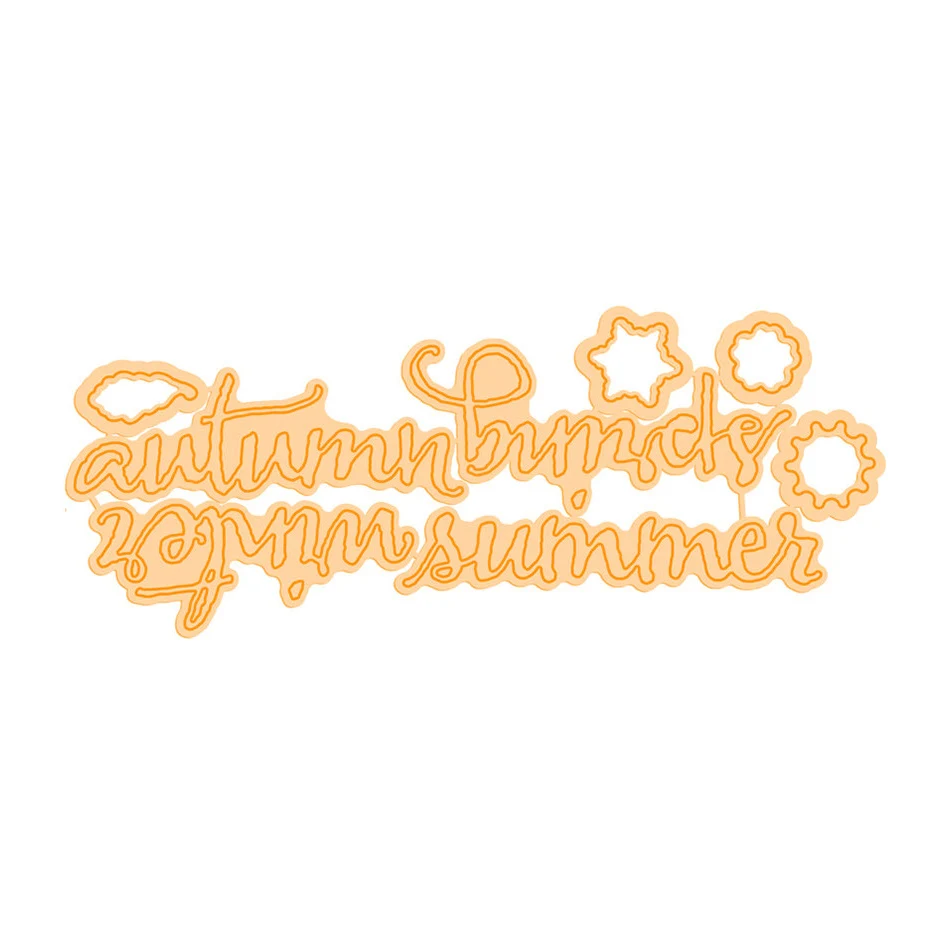 

DiyArts Letter Dies Scrapbooking Seasons Winter Metal Cutting Dies Card Making New Arrival Embossing Crafts die cut Stencil