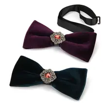 Стильный галстук жениха корейский алмаз ручной работы галстуки-бабочки Роскошные Свадебные День рождения шелковые бабочка-бабочка