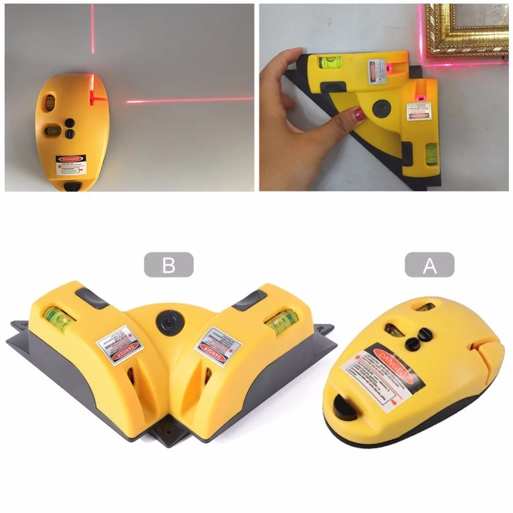 Triangle/Ellipse High Quality Pro Vertical Horizontal laser level Line Projection Square Right Angle 90 degree Measuring Tool