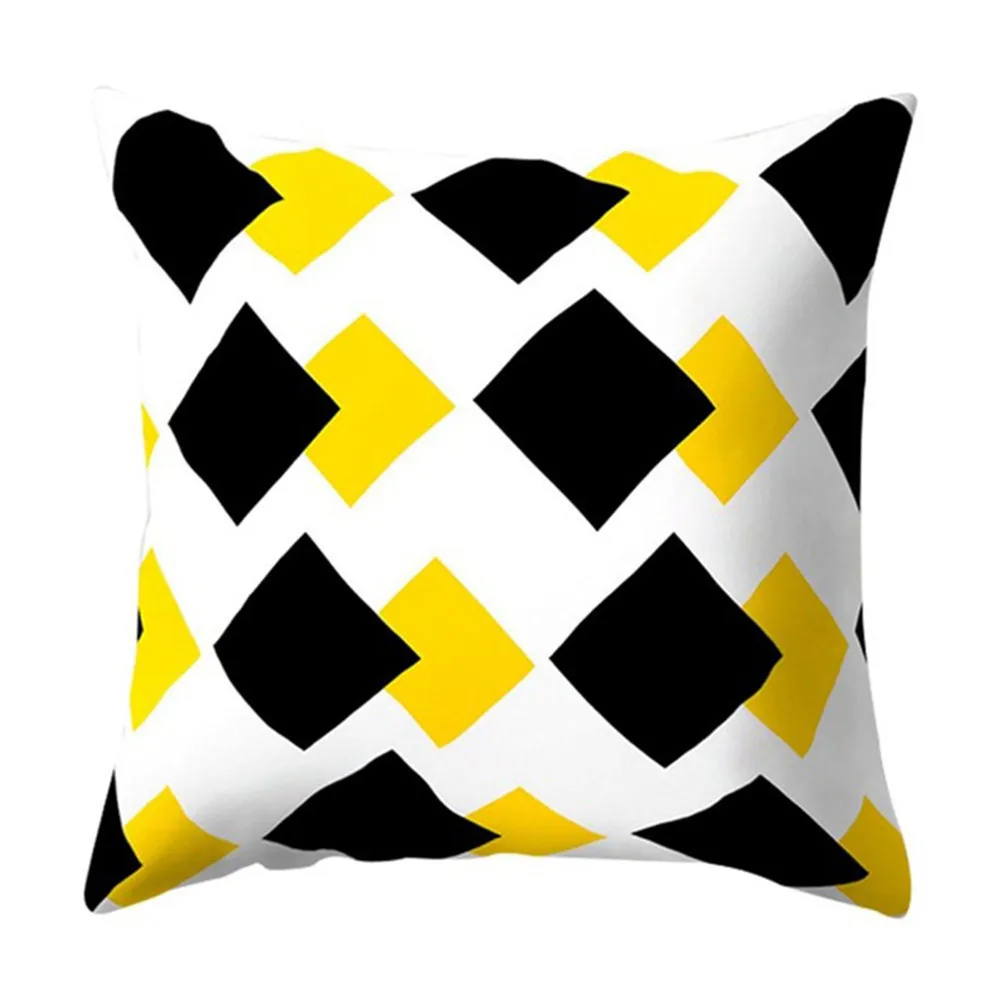 Модная полиэфирная Геометрическая подушка, желтый ананас, декоративная наволочка для подушки для дивана, сделай сам, набивная подушка для сиденья, стула - Цвет: N10919O