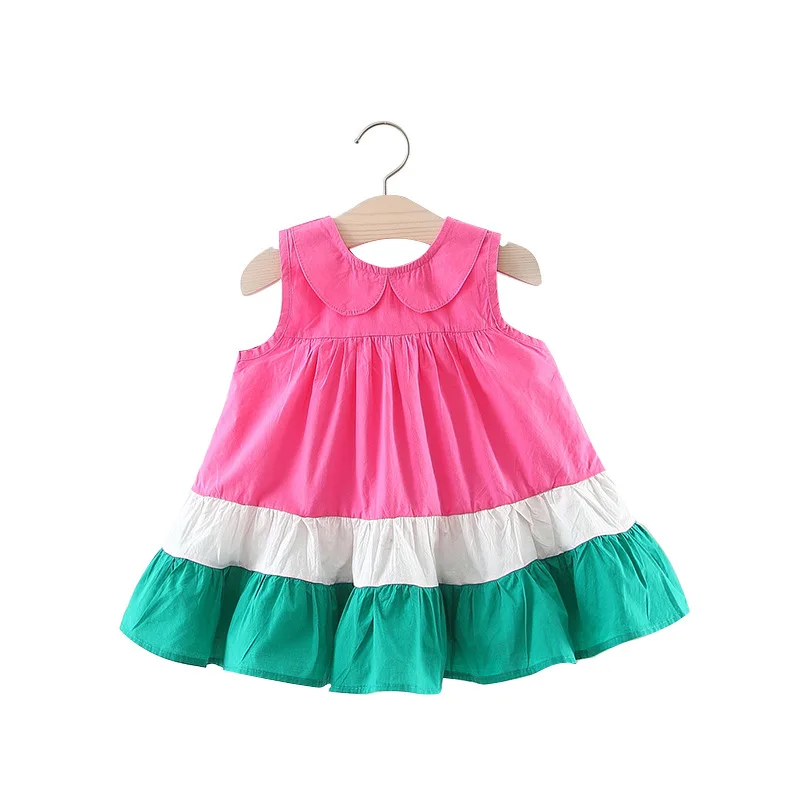 

Summer Girl Sundress Colorful Patch Dresses for Girls Fashion Kids Clothes Dress