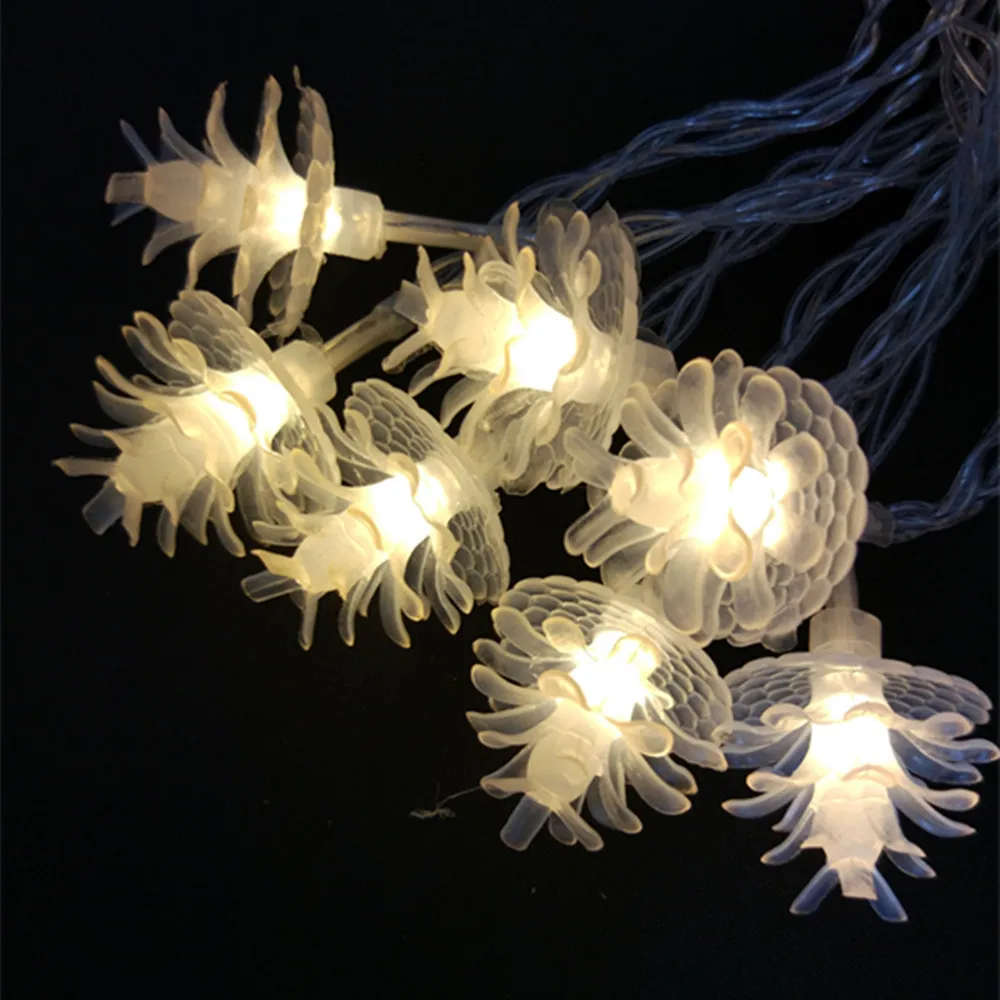 YIYANG 110V 220V Pinecone Led String 10M 100LED Fairy LED Christmas Lights Echinacea Garlands Holiday Wedding Party Pina | Освещение