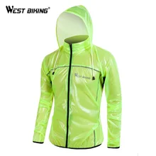 WEST BIKING Outdoor Sports Windproof TPU Cycling Bike Raincoat Men Road MTB Road Bike Running Jacket Waterproof Bicycle Jacket