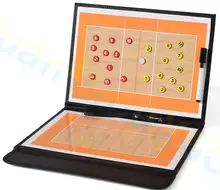 3pcs volleyball Coach Match Training Tactical Plate Coaching Board Kits Magnetic Chess Pieces Foldable Coach Board PU Cover 