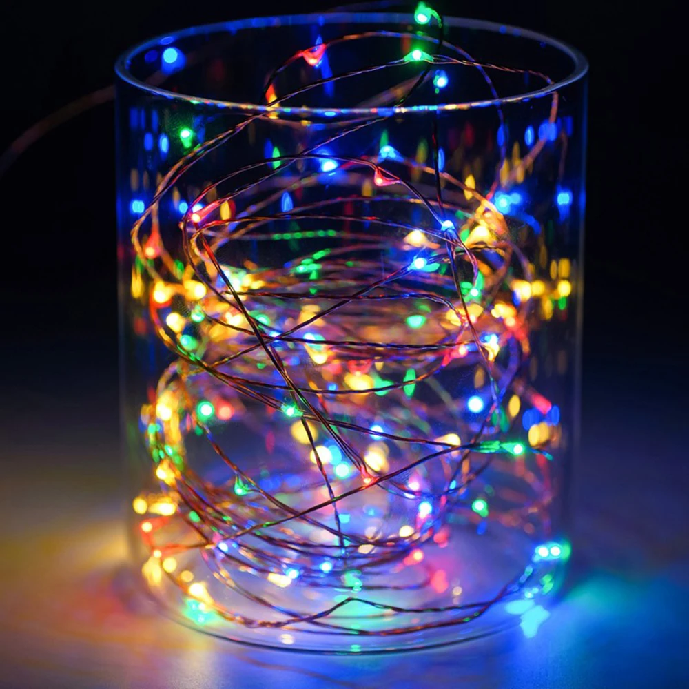 10 м Рождественская елка светодиодные гирлянды 100LED 5 в USB питание открытый теплый