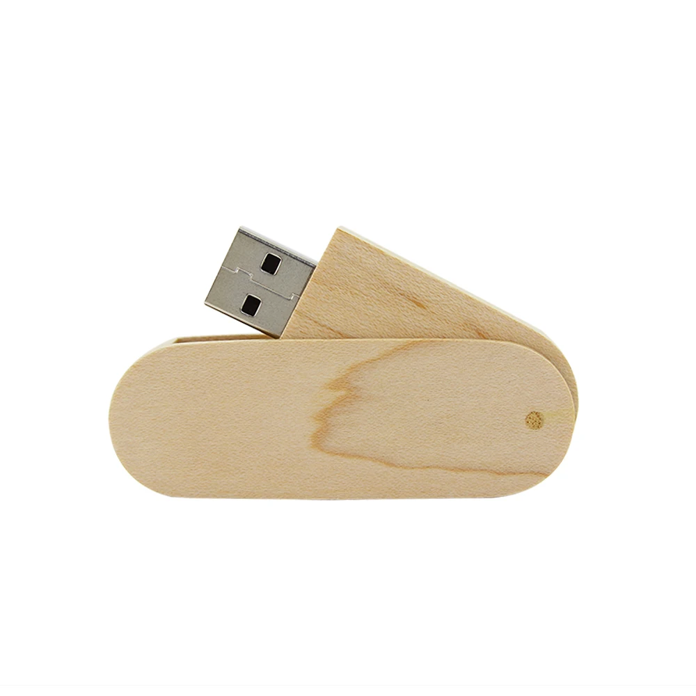 wooden ellipse usb flash drive