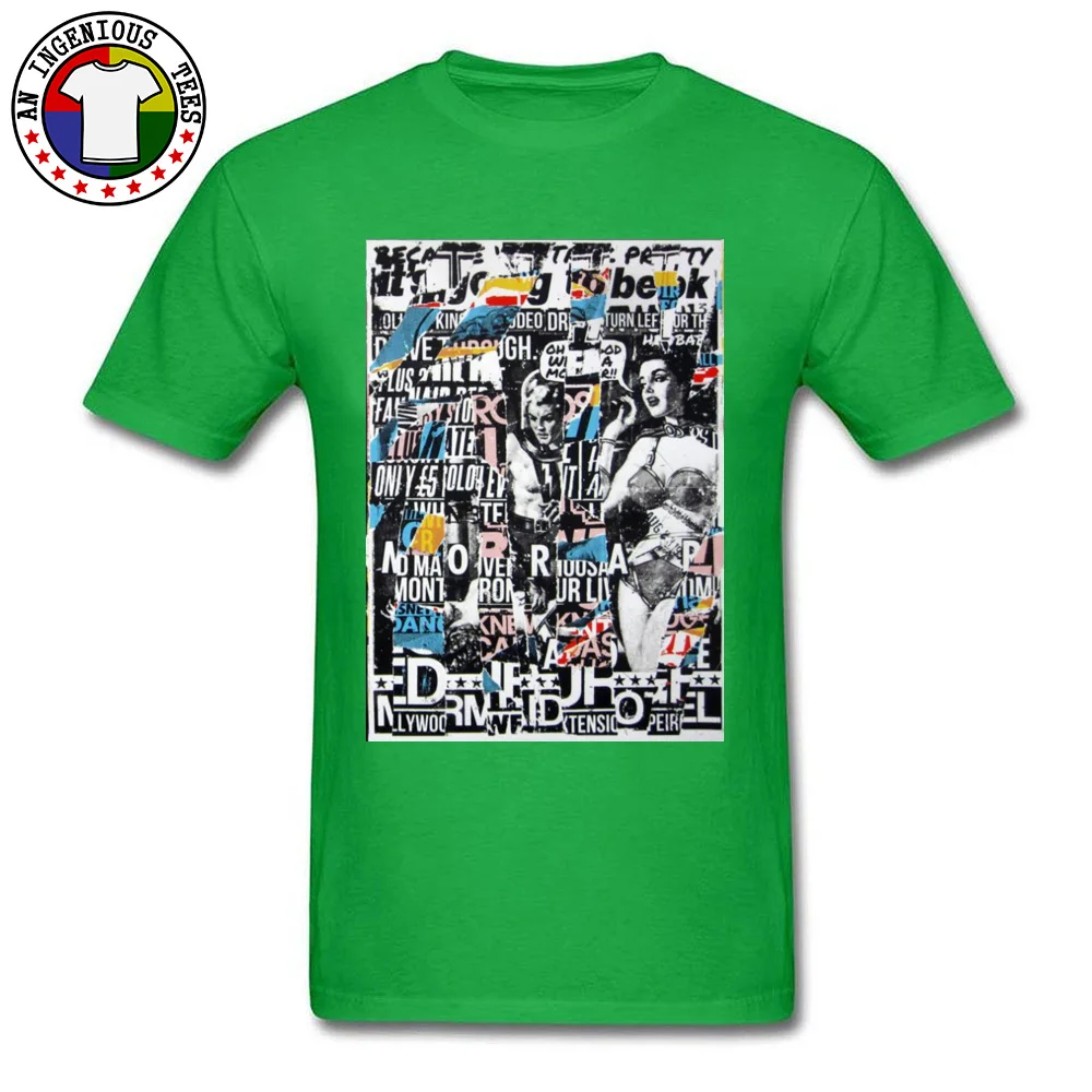 Printed On Clouds Punk T-Shirt Coupons Summer Autumn Short Sleeve O-Neck Tops Shirts Pure Cotton Men Street Tops Shirt Clouds Punk  green