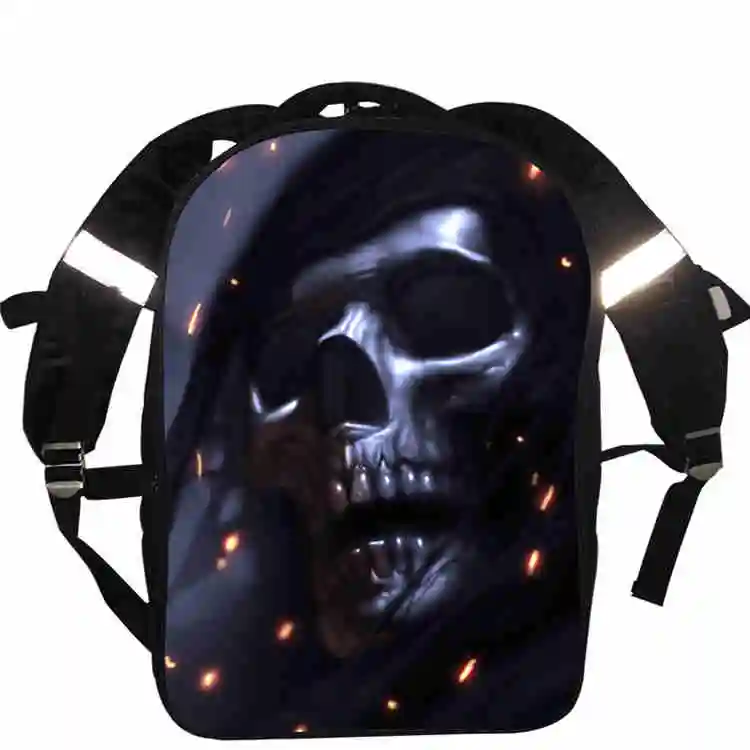 

Death of Angel Backpack Men Women Punk Death Metal Rock Backpack Skull Reaper Girls Boys School Bags Hip Hop skeleton Lunch Box