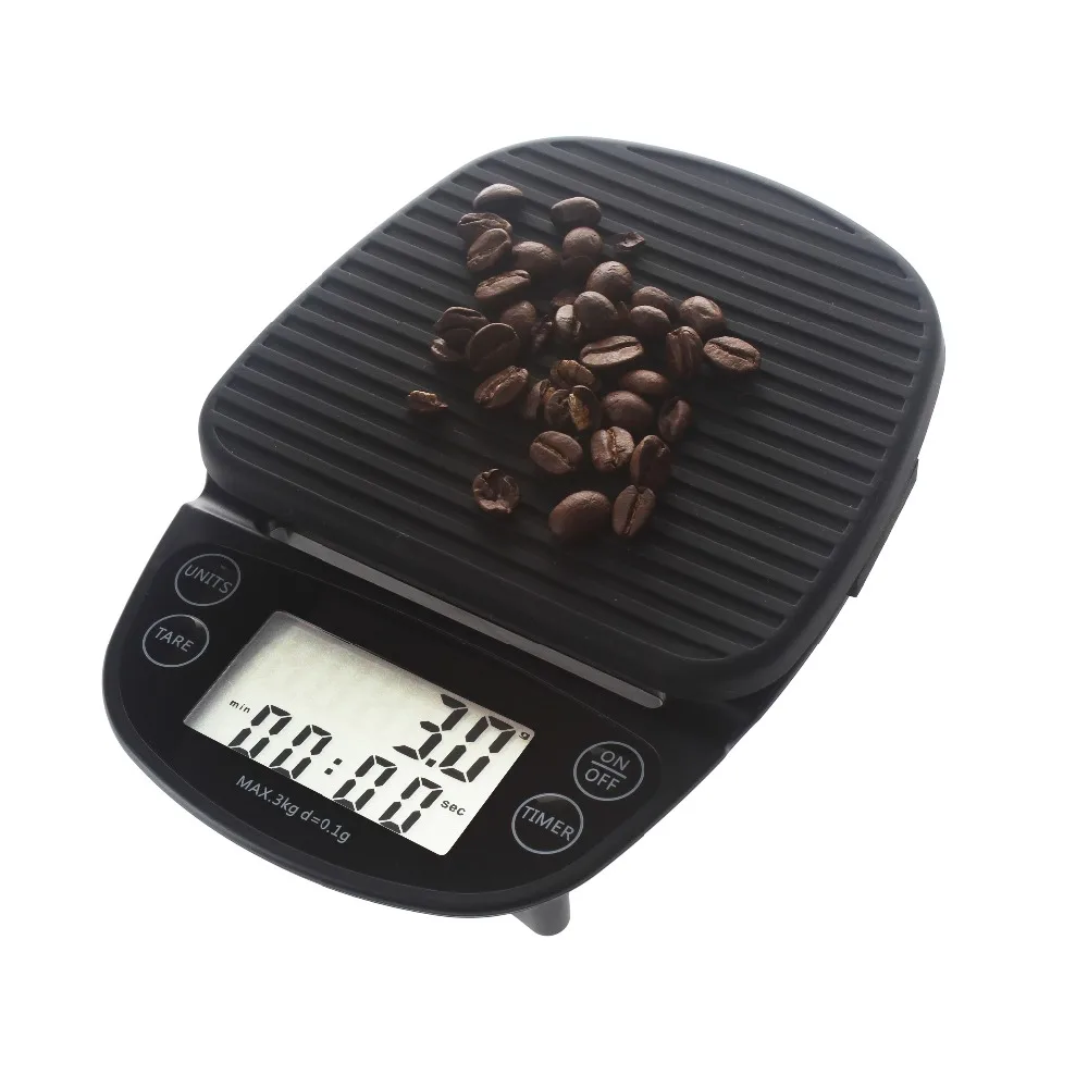 

Kitchen Scales Digital Drip Coffee Scale Timer Kitchen Measuring Tool Weighing Food Scales Electronic Kitchen Scales 3000g/0.1g