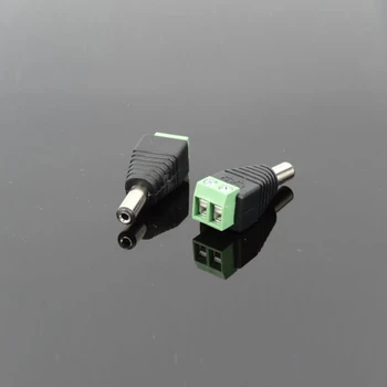 

100pcs DC Plug DC To Green Head 5521DC Connector DC Adapter Monitoring Accessories